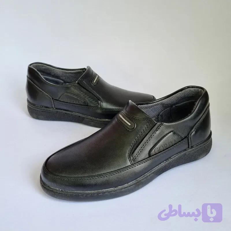 کفش مردانه طبی چرم خارجی زیره نرم و سبک دور دوخت سایز 40 تا 44