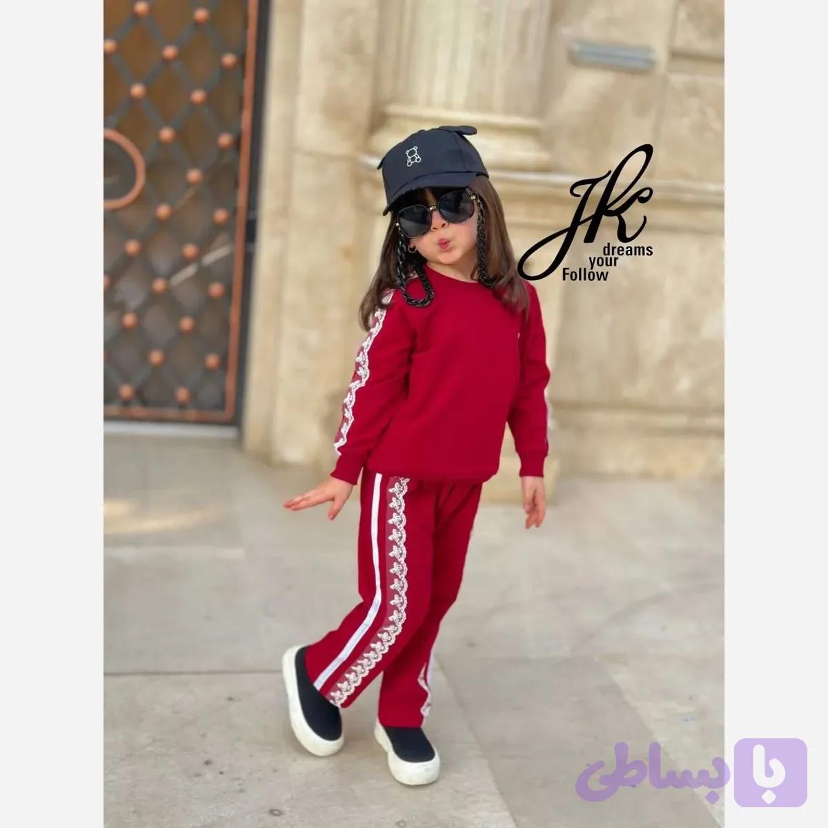 بلوز و شلوار دخترانه دورس پنبه لاکرا مناسب سایز 40 تا 55