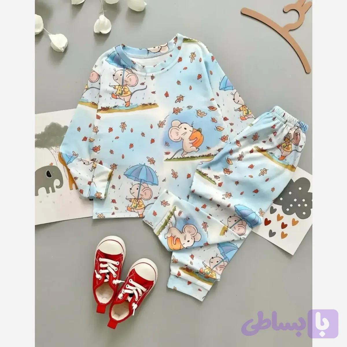 ست بلوز و شلوار راحتی بچگانه نخ و پنبه سایز 35 و 40