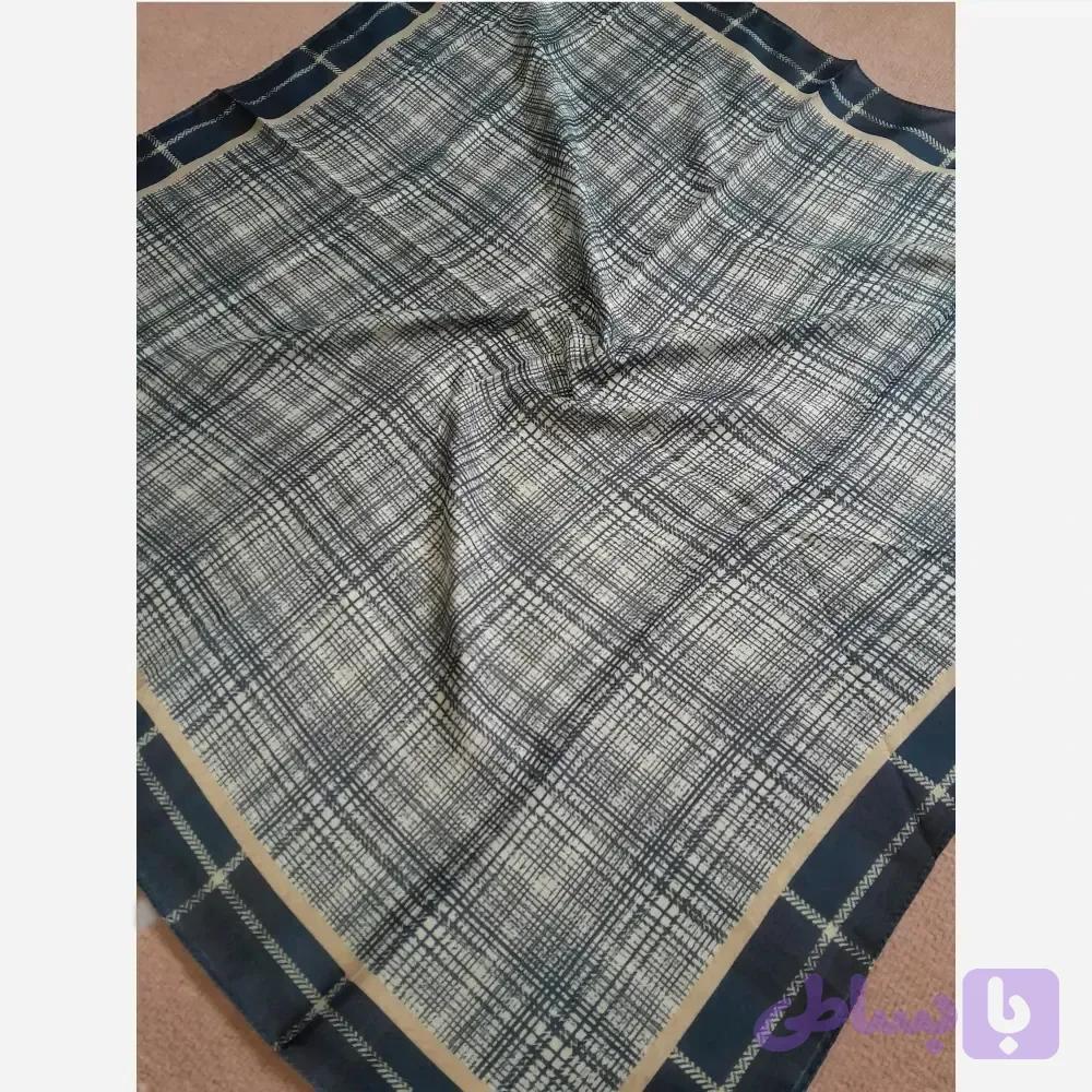روسری نخی چهارخونه اسپرت قواره 100 سانت کلاسیک تابستانی سبک