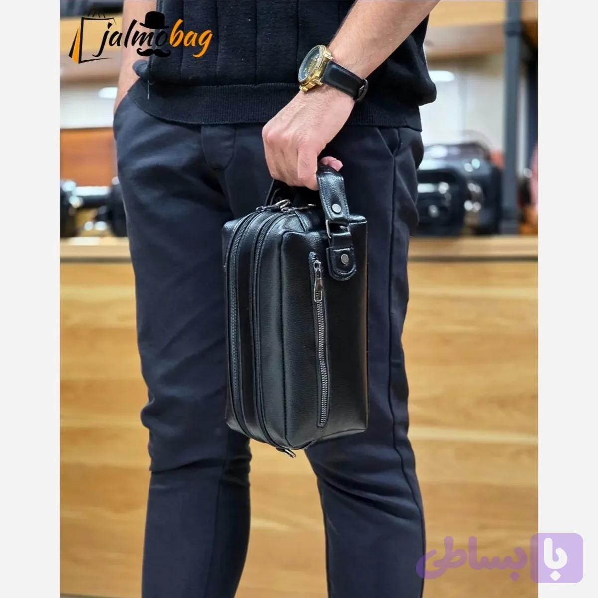 کیف دستی دوشی مردانه چرم وارداتی شوزبگ