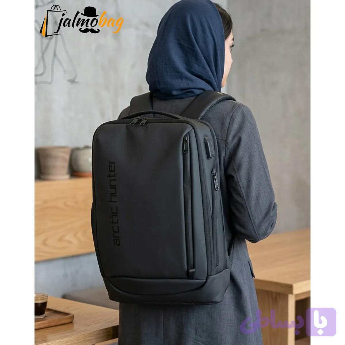 کوله پشتی دانشجویی آرکتیک هانتر ضد آب لپ تاپ دار USB دار
