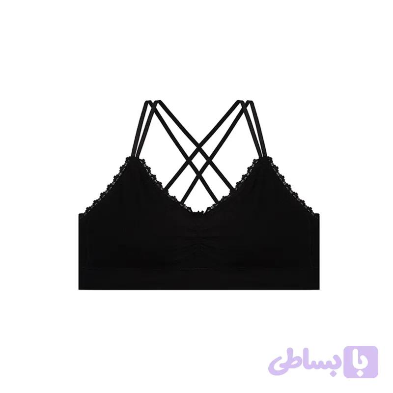 نیم تنه زنانه لبه گیپور پشت ضربدری فری سایز نخی