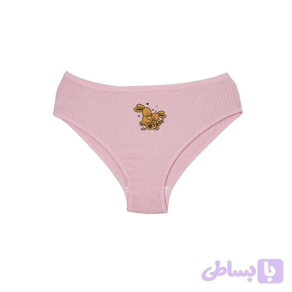 شورت زنانه اسلیپ کبریتی طرح خرگوش وارجان