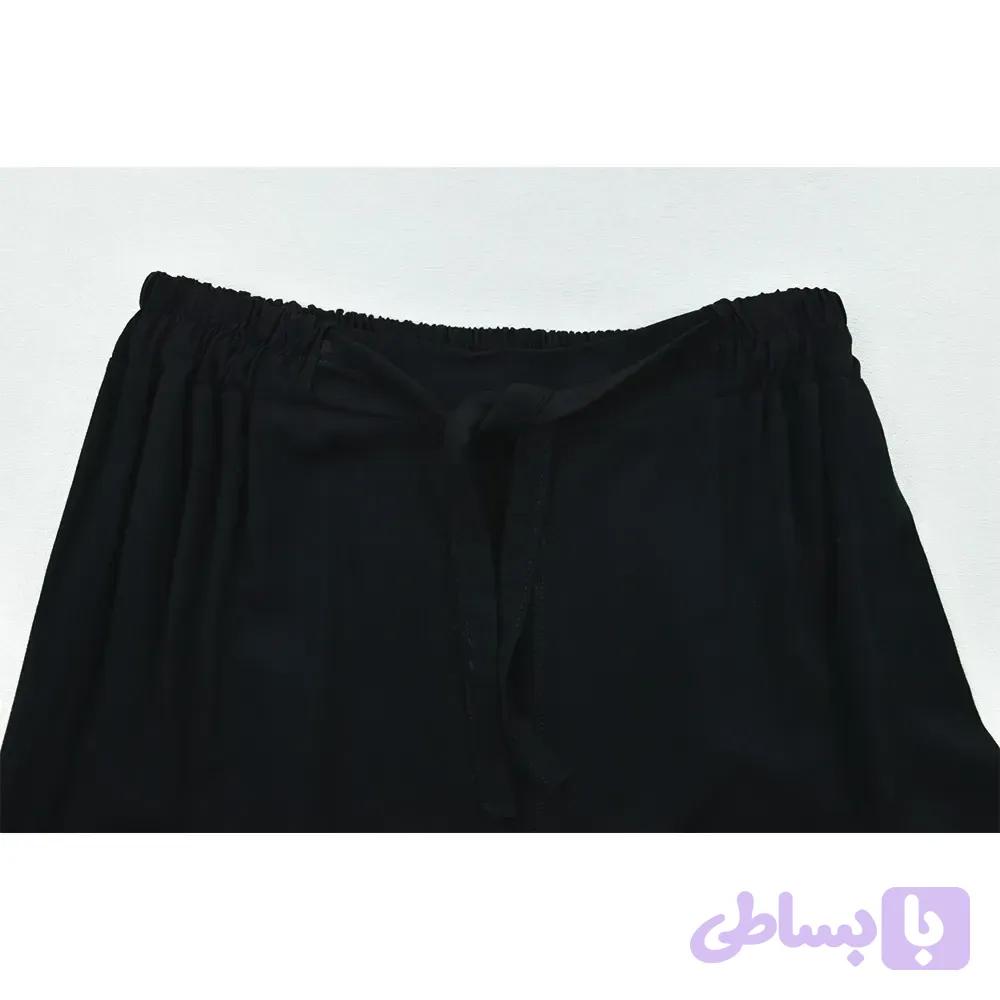 شلوار بگ زنانه نخی قواره بزرگ مشکی