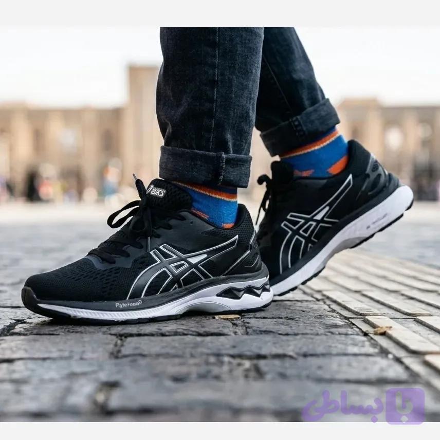 کفش اسپرت مردانه اسیکس مدل Gel مشکی سفید