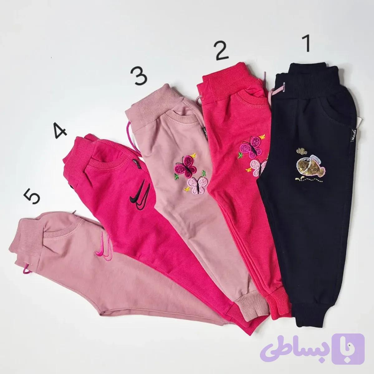 شلوار راحتی بچگانه قد 47 مناسب 1.5 تا 2.5 سال دخترانه و پسرانه