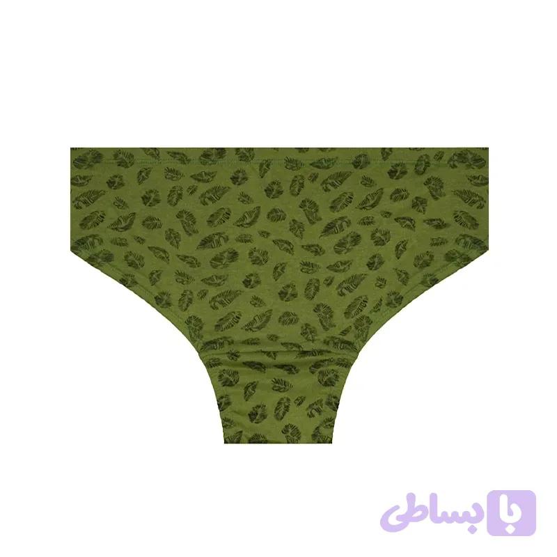 شورت زنانه اسلیپ نخی طرح پروانه آبرنگی سایز XL