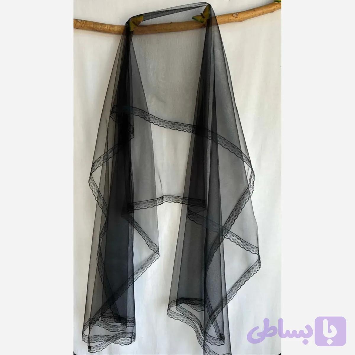 شال مجلسی زنانه دور گیپور سایز 170 در 50 سانتی متر