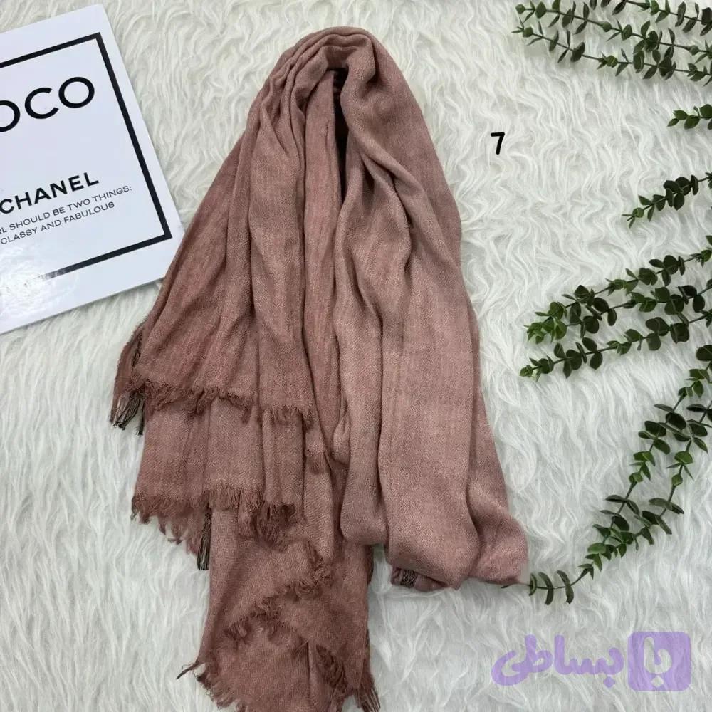 شال پاییزه نخی ضخیم وارداتی زنانه قواره بزرگ 200x85 بدون آبرفت و رنگ رفت