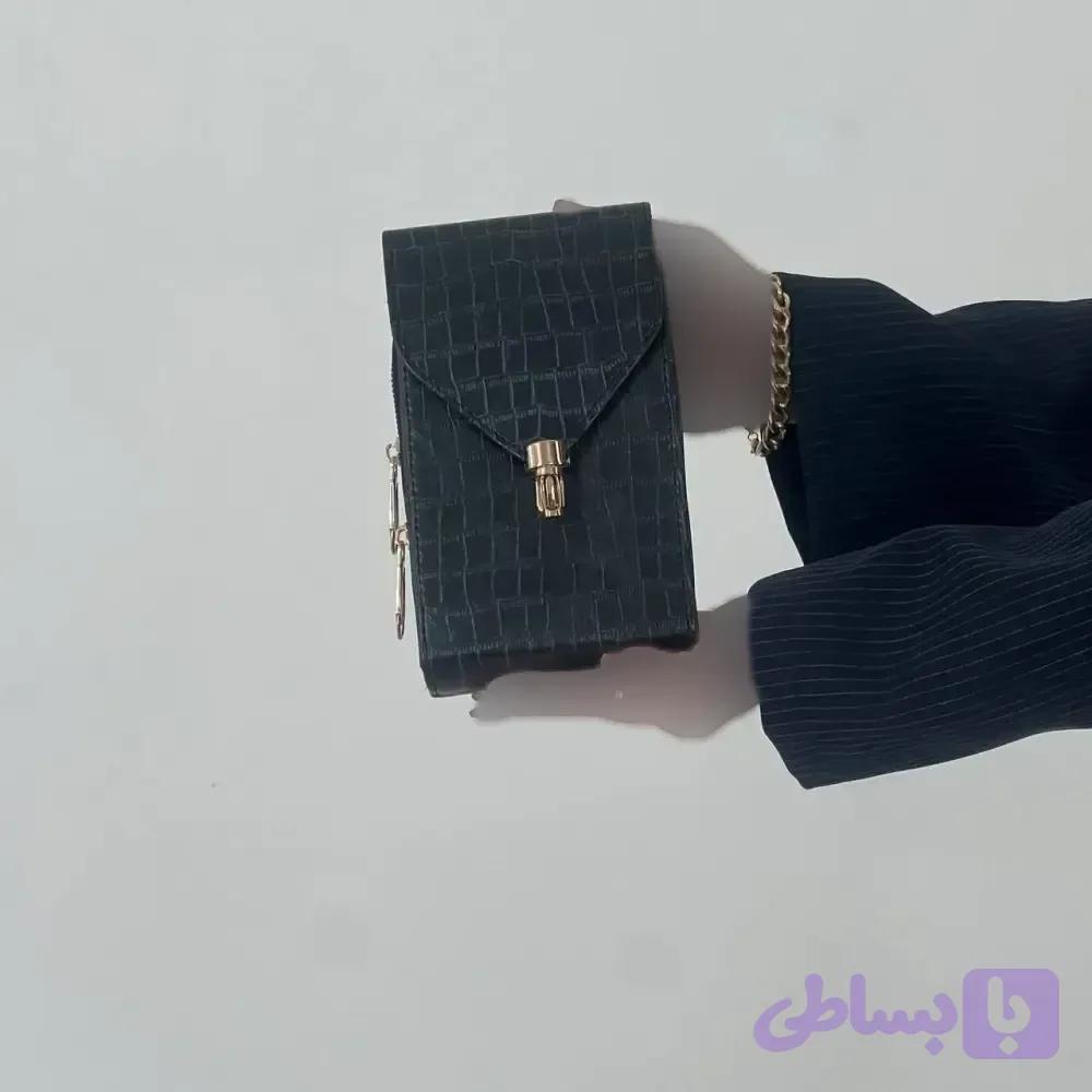 کیف دوشی چرم طرح سنگی