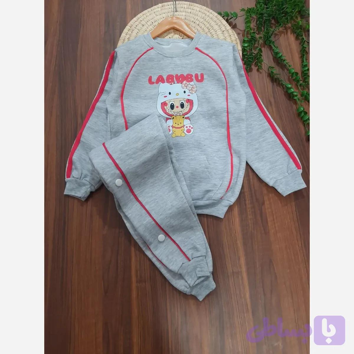 بلوز شلوار دخترانه داخل کرکی طرح لبوبو سایز 40 تا 55
