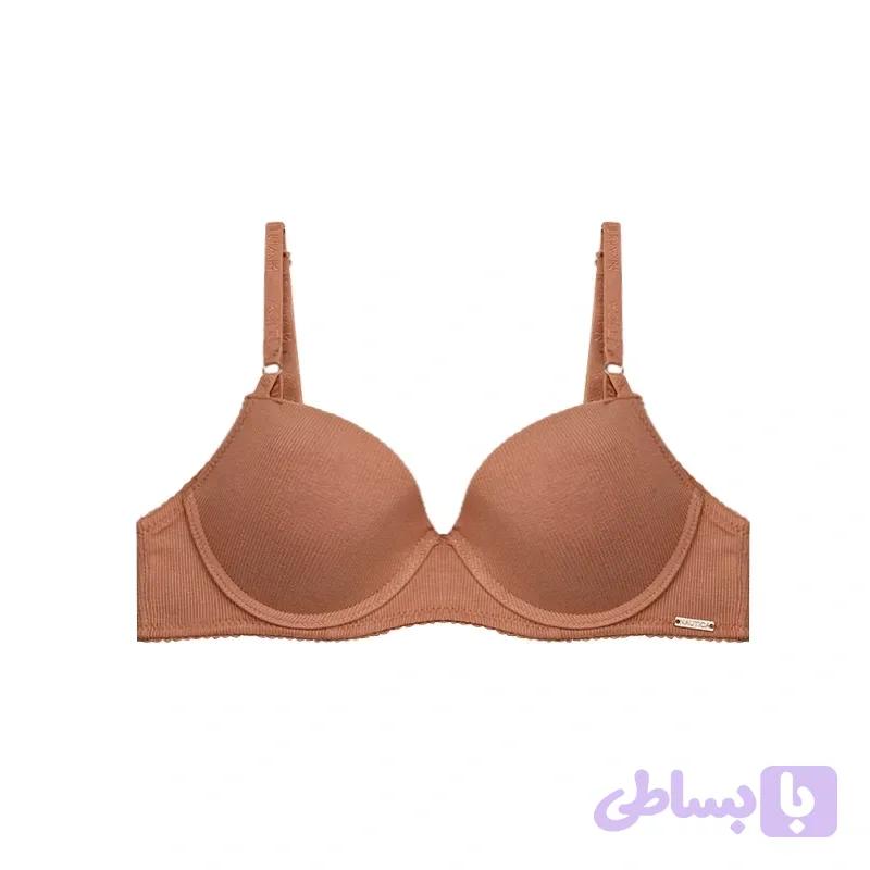 سوتین اسفنجی کبریتی فنردار بالا دانتل بنیس سایز کاپ B رنگ مشکی