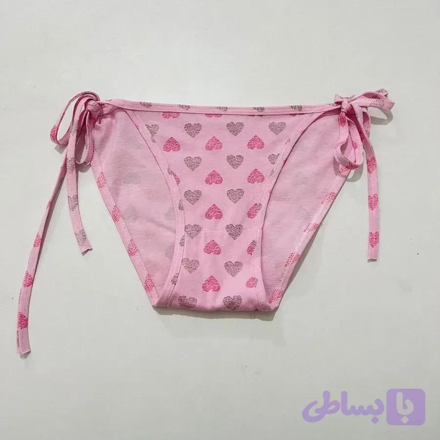 شورت بیکینی گره ای زنانه کد 1420 با قابلیت تنظیم دور کمر