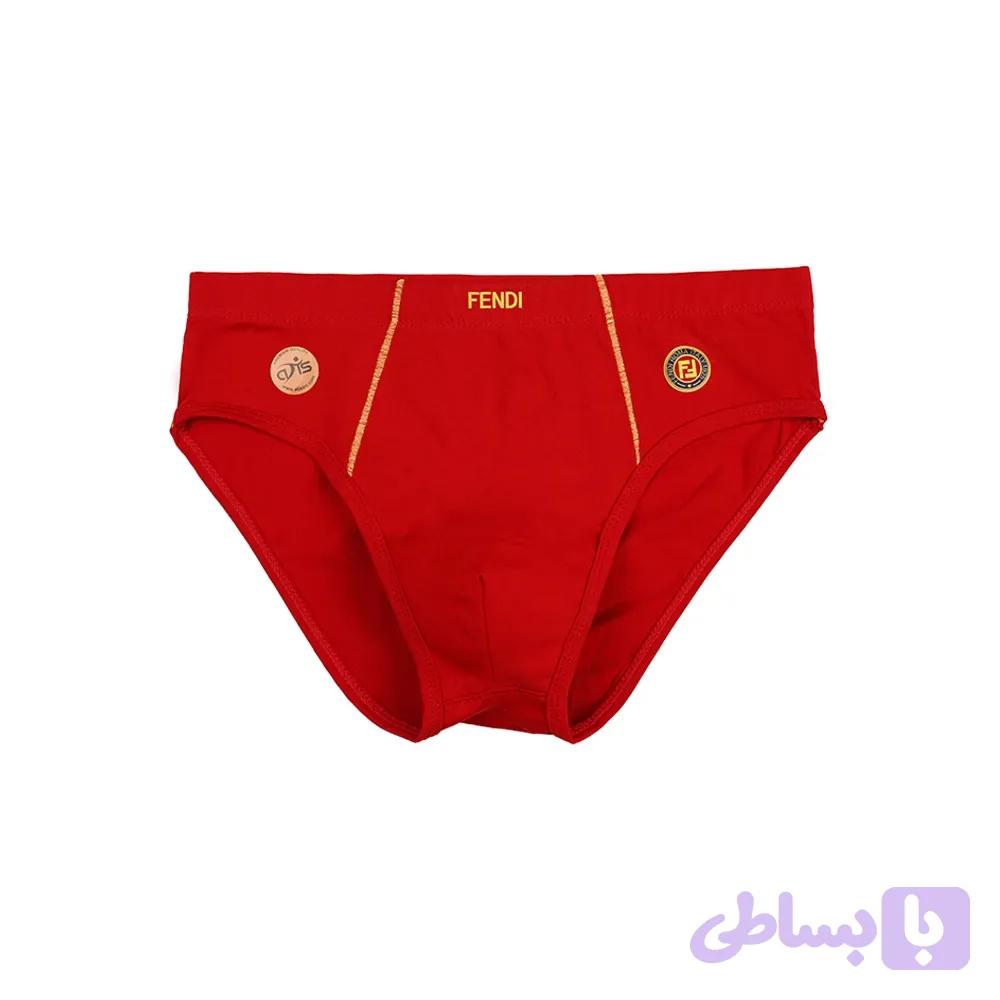 شورت اسلیپ مردانه طرح لاتین Fendi برند آتیس نخ و پنبه مدل اسلیپ