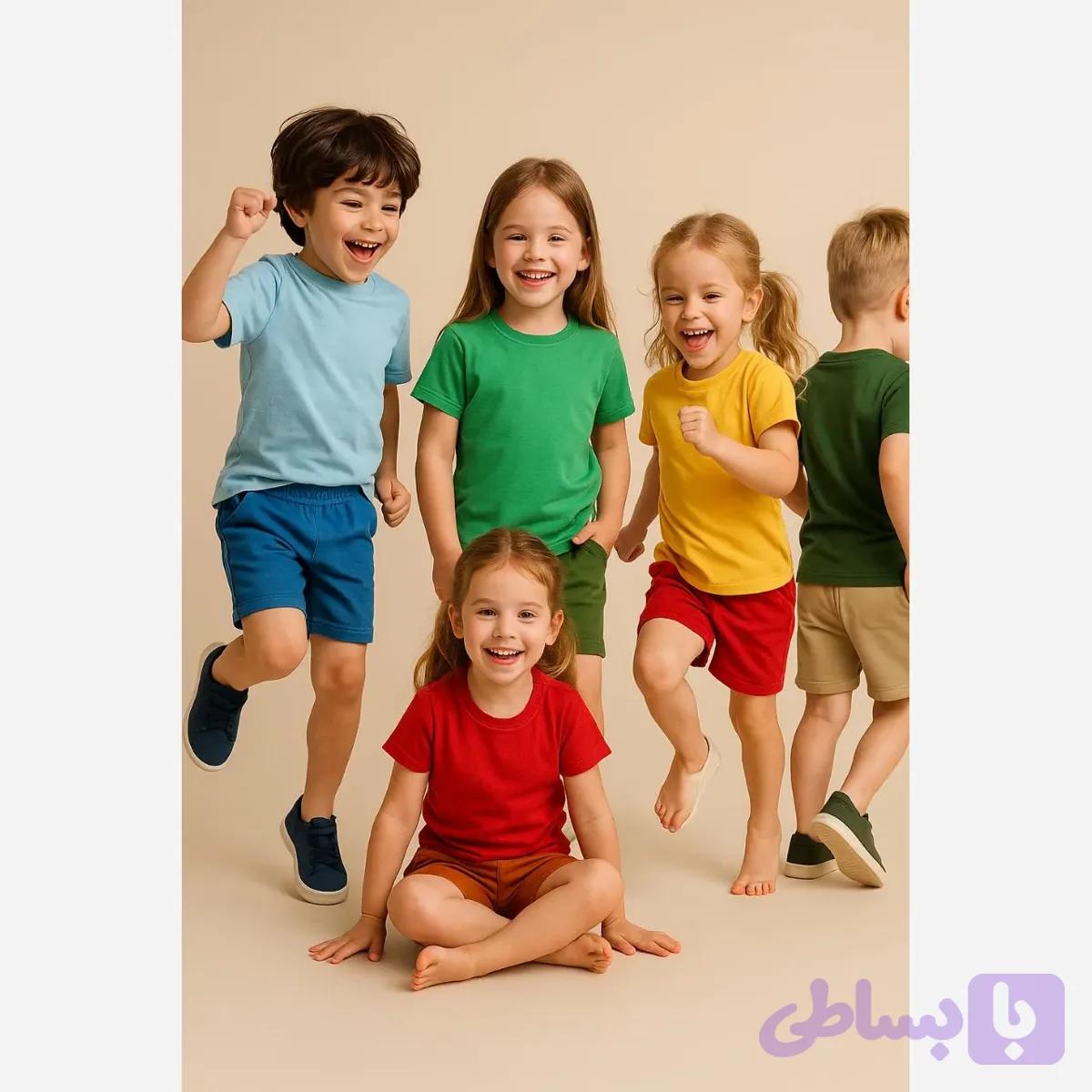 شلوارک بچگانه نخ پنبه دورس مناسب 3 تا 9 سال در 8 رنگ متنوع
