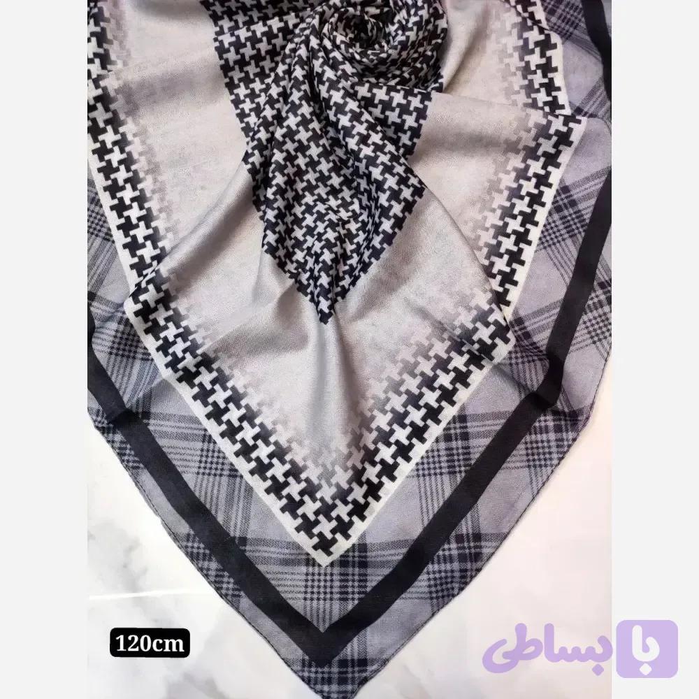 روسری نخی زنانه قواره 120 سانتی جین 6 عددی سوپرنخ دوردوخت