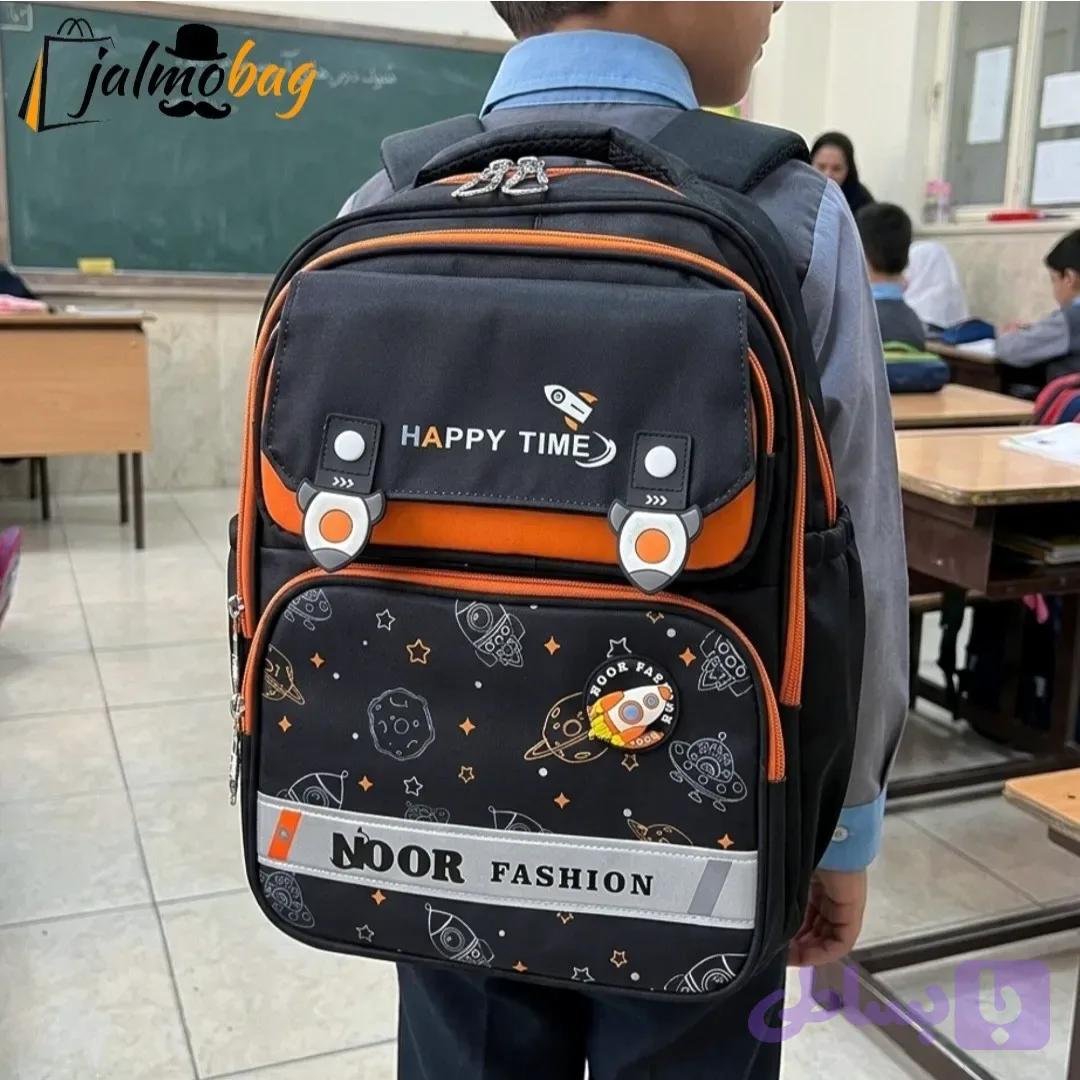 کوله پشتی پسرانه موشکی ضد آب مناسب کلاس اول تا چهارم