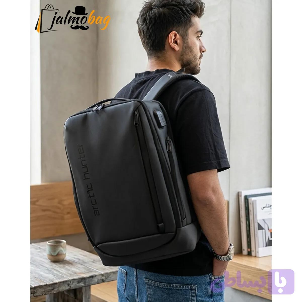 کوله پشتی دانشجویی آرکتیک هانتر ضد آب لپ تاپ دار USB دار