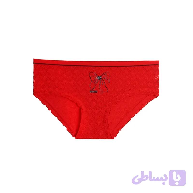 شورت دخترانه اسلیپ فانتزی طرح پاپیون LOVE جنس نخی ژاکارد فری سایز
