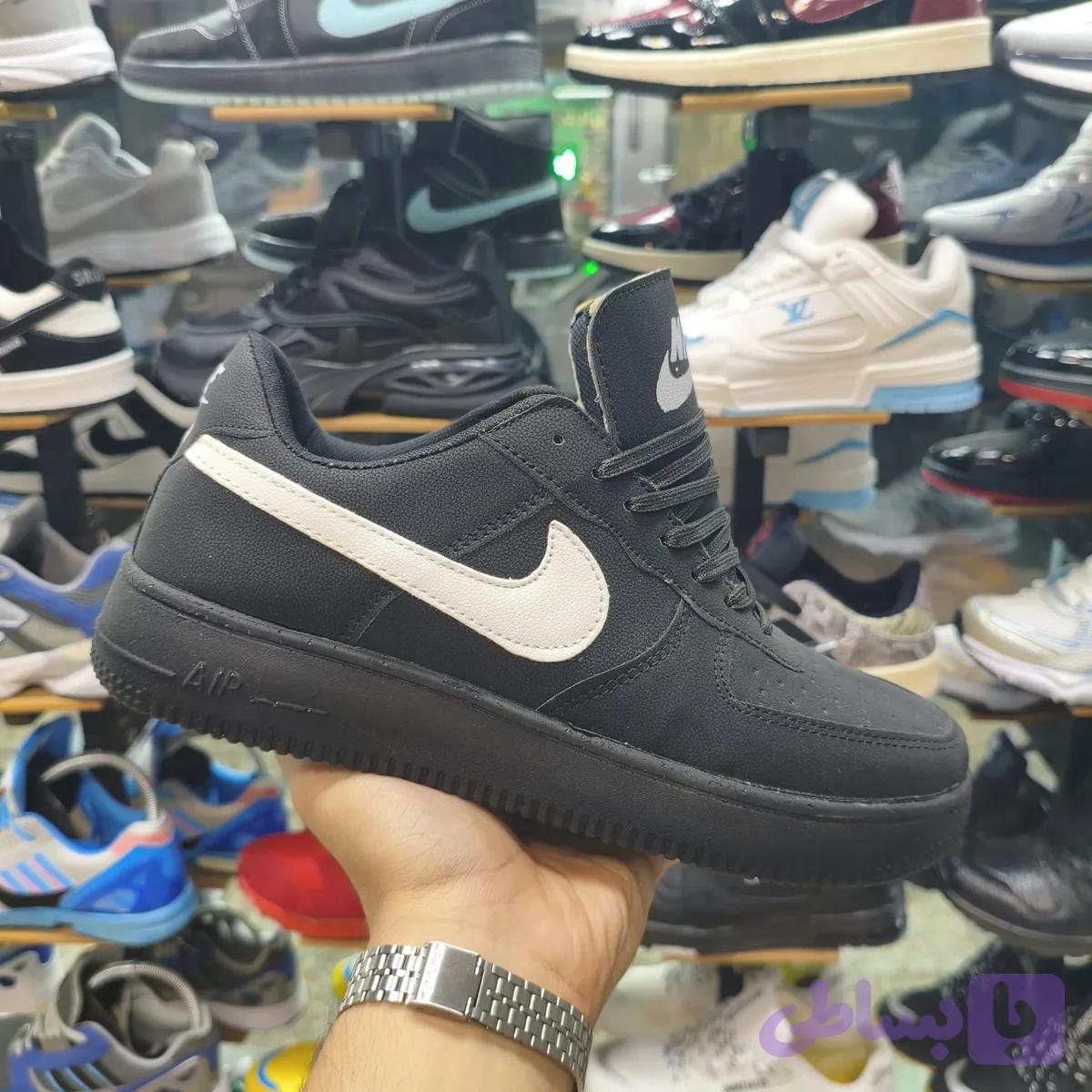 کتونی نایک ایرفورس 1 مردانه مشکی مدل Triple Black
