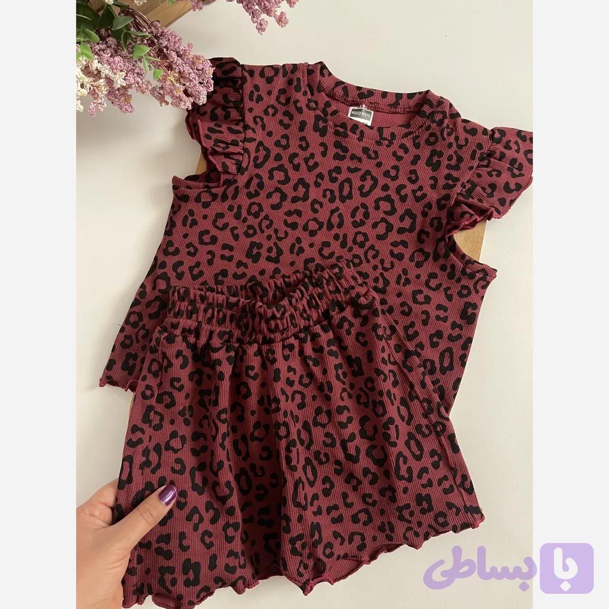 ست تاپ و شلوارک دخترانه و پسرانه پنبه فانریپ سایز 40 تا 55 مناسب 2 تا 9 سال