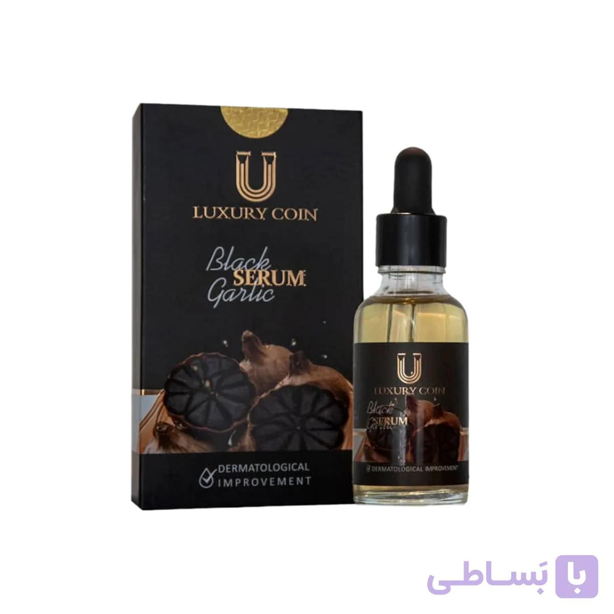 سرم سیر سیاه قطع ریزش مو تقویت و پرپشتی۴۰ml لاکچری کوین