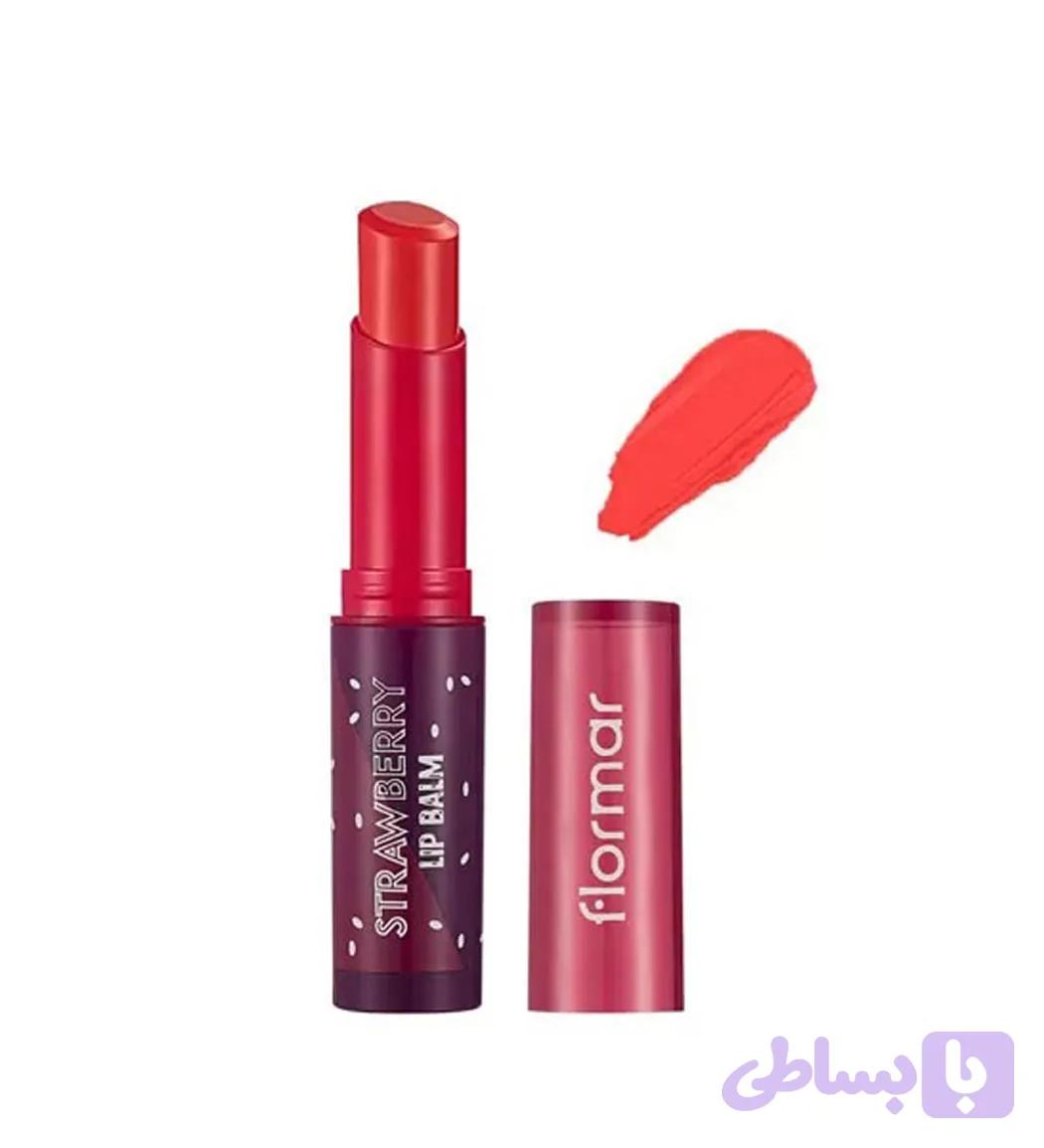 بالم لب توت‌فرنگی حاوی ویتامین E فلورمار | Flormar Strawberry Lip Balm with Vitamin E
