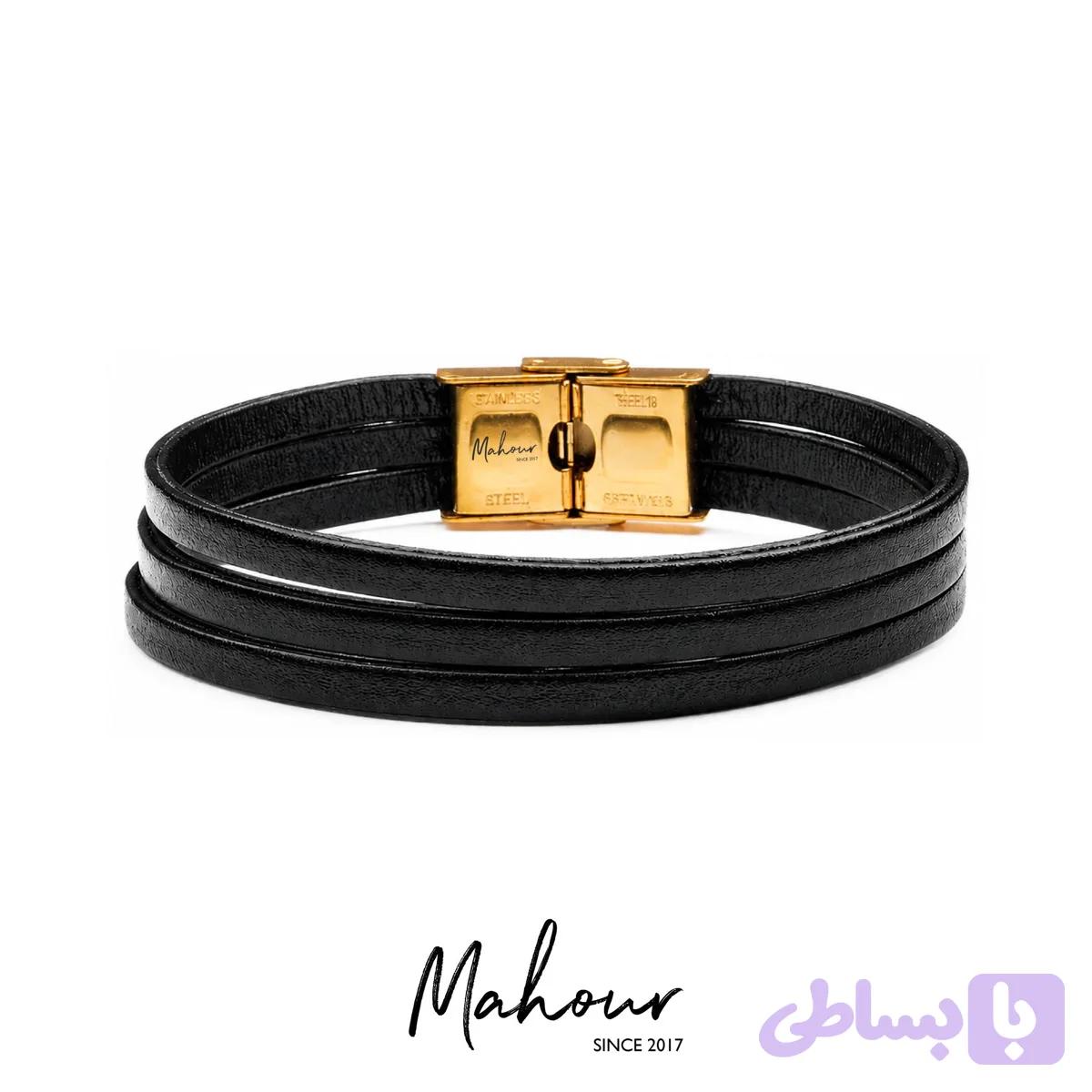 دستبند چرم مردانه کد MS1011 — تصویر 1