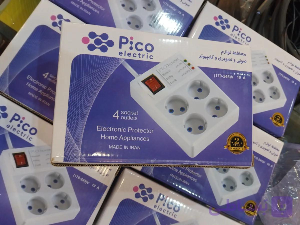 محافظ برق چهار خانه پیکو الکتریک با کلید استاندارد کابل 1.8 متر — تصویر 1