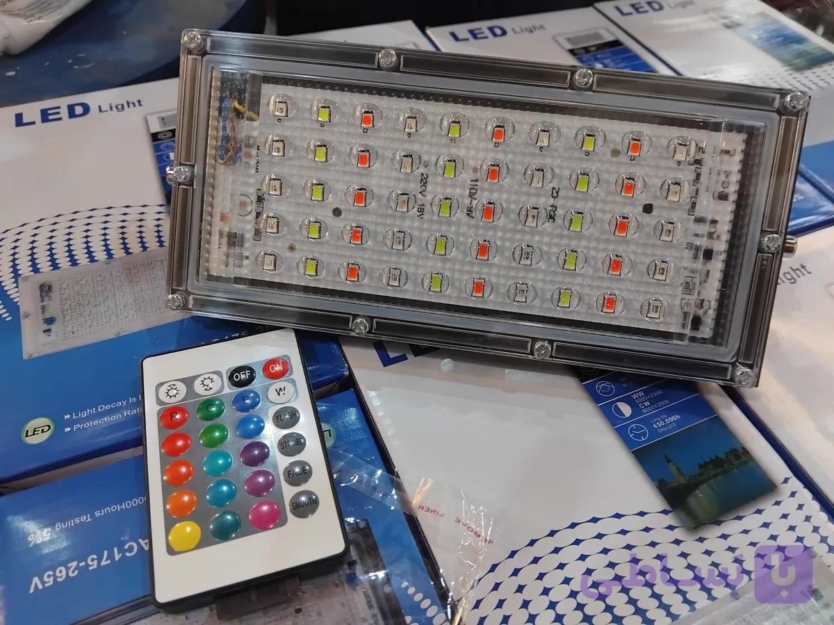 پرژکتور رنگی RGB ریموت دار — تصویر 1