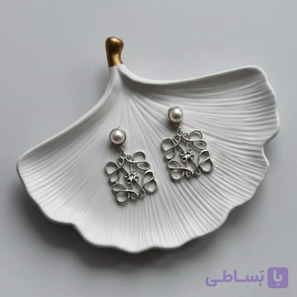 گوشواره لووه نقره ای