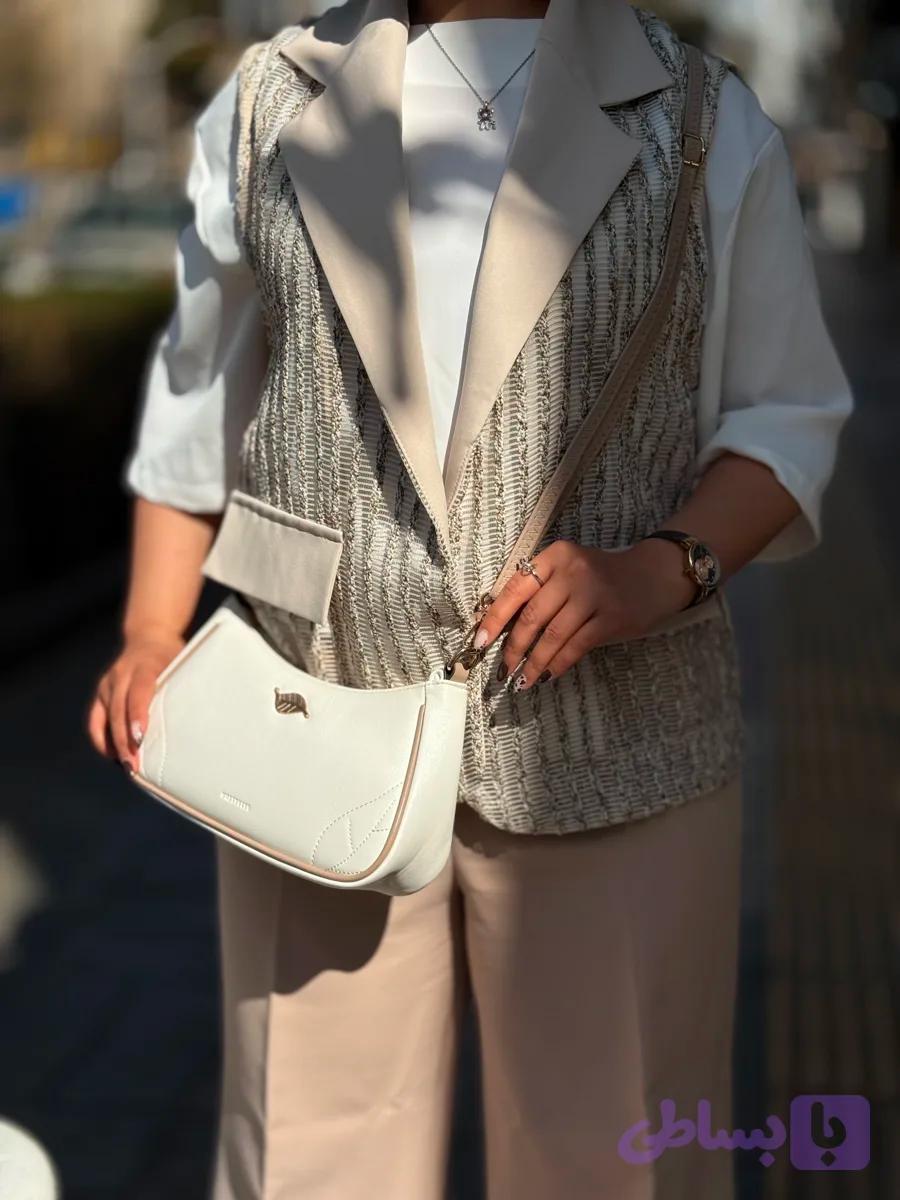 کیف دوشی وارداتی سفید prettyzys