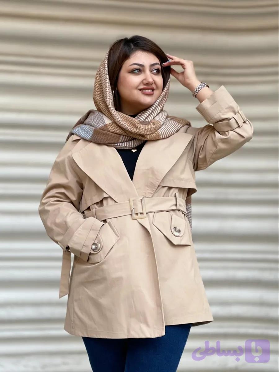 بارانی کلاهدار کتان