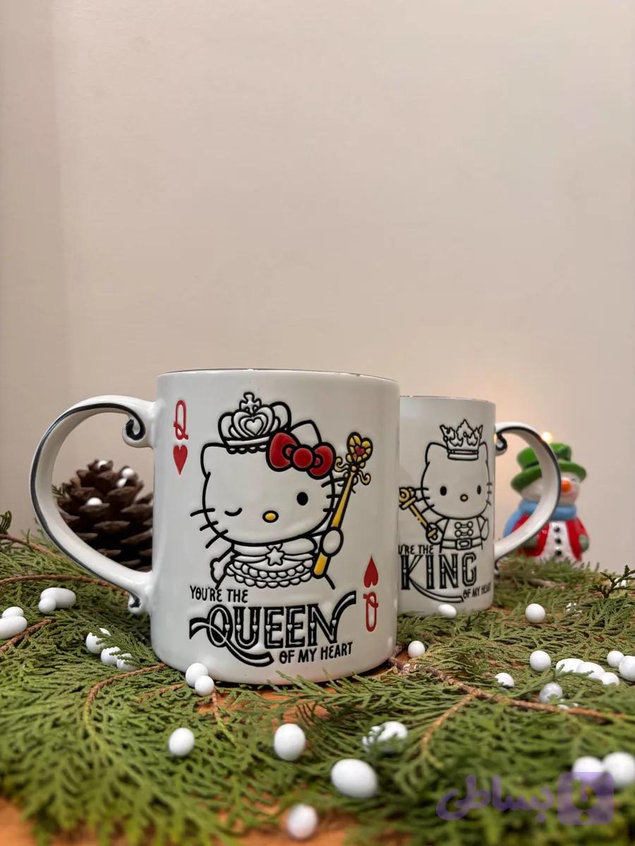 ماگ سرامیکی هلوکیتی Queen & King💘