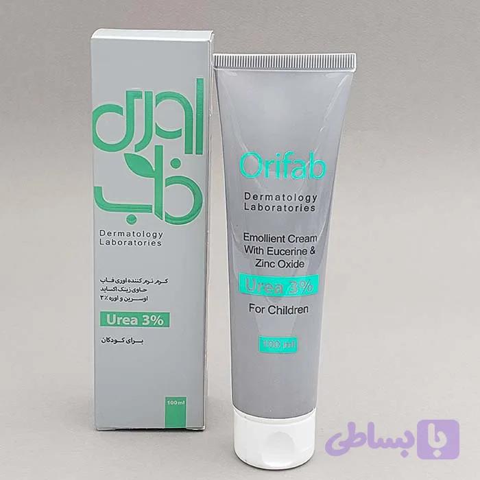 کرم نرم کننده حاوی زینک اکساید، اوسرین و اوره ۳٪ کودکان اوری فاب Orifab حجم 100 میل 93604