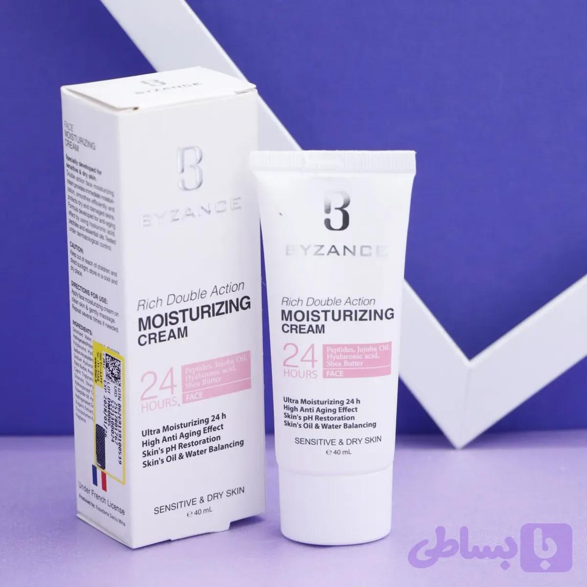 کرم آبرسان پوست خشک و حساس BYZANCE بیزانس 40 میل SPF50