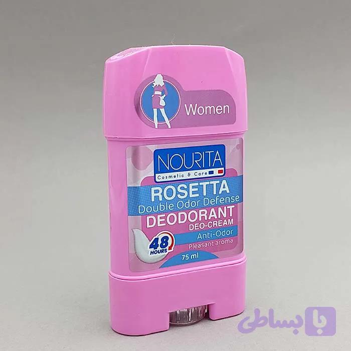 استیک کرمی خوشبوکننده بدن نوریتا NOURITA مدل رزتا حجم 75 گرم 92334