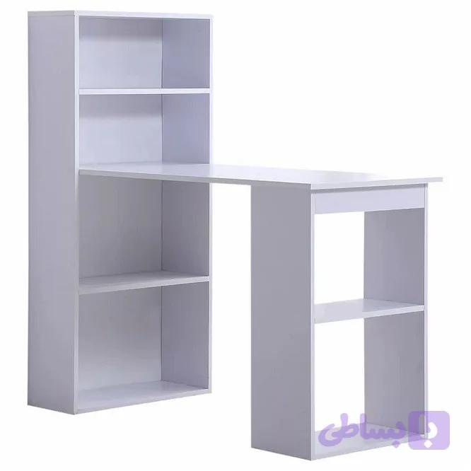 میز تحریر به همراه کتابخانه با نوار لبچسبان دو میلیمتری و ورق کیفیت بالا