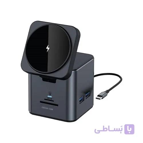 هاب و شارژر وایرلس گرین لاین مدل 9 in 1 HUB — تصویر 1