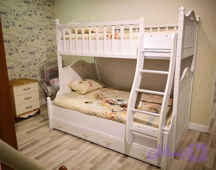 تخت دوطبقه مدل لیدی