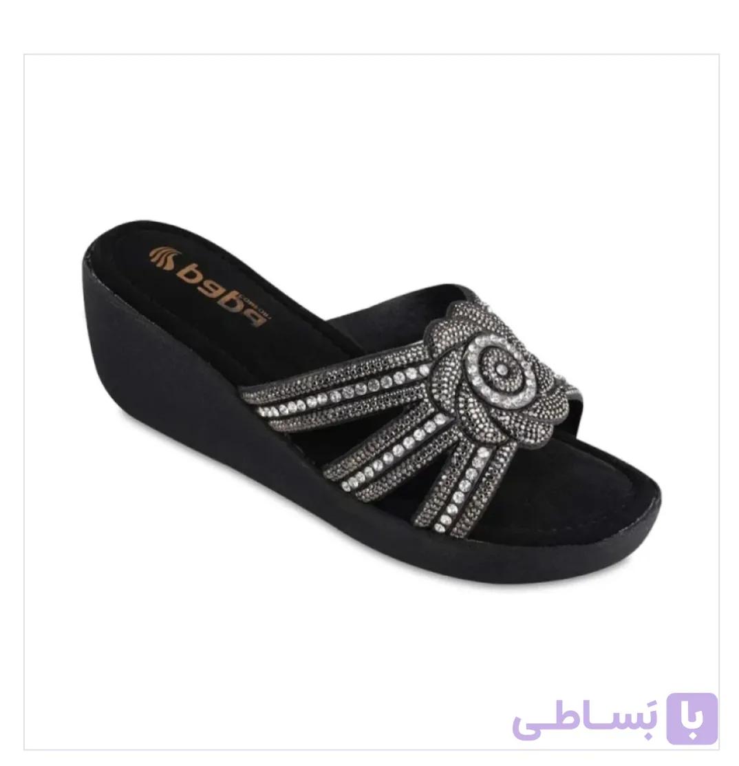 صندل زنانه مشکی مدل ژینا ، زیره pu سبک و راحت