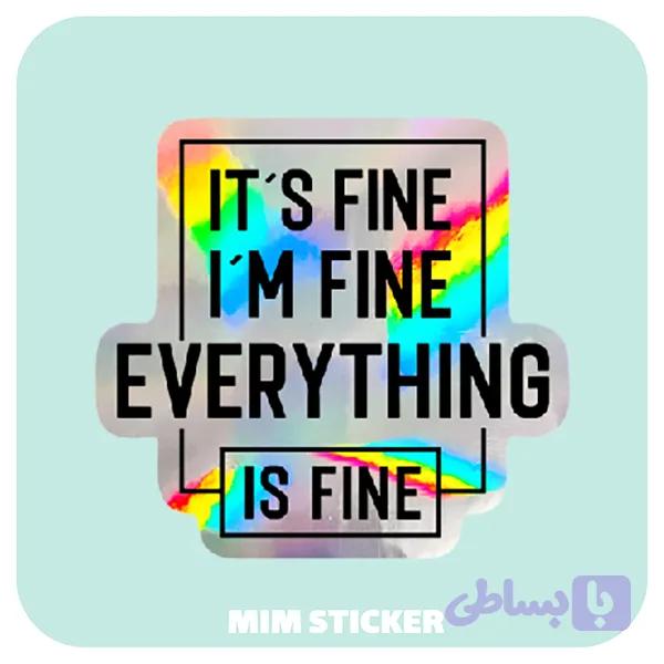 استیکر متالایز Its Fine