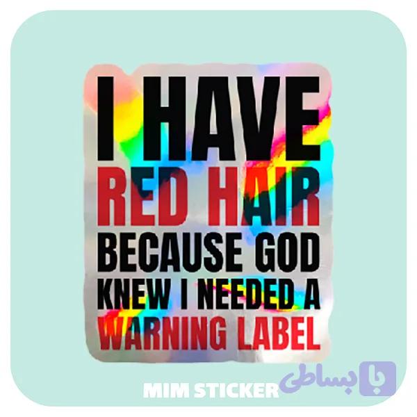 استیکر متالایز RED HAIR