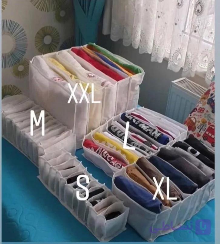 نظم‌ دهنده لباس چندخانه پارچه‌ای مدل اسپان در سایزهای S تا XXL