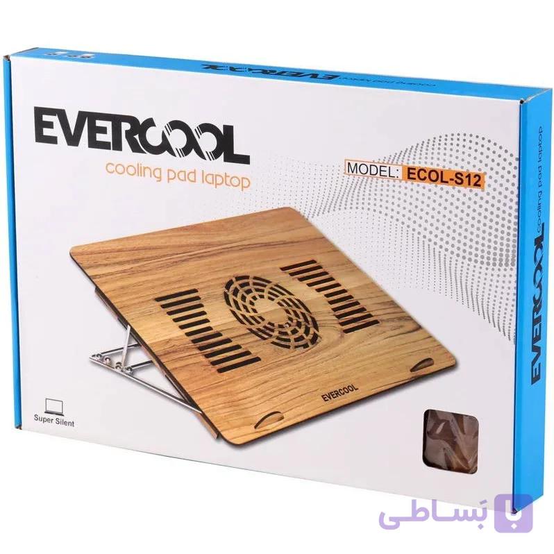 پایه خنک کننده لپ تاپ ایور کول مدل تک فن مدل ECOL-S12