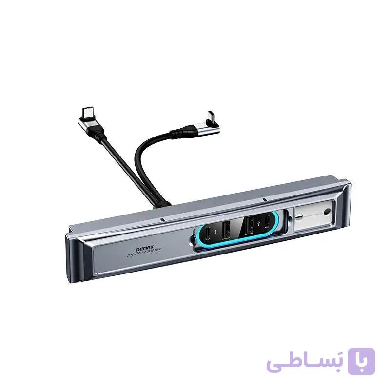هاب ۴ پورت USB-C ریمکس مدل RU-U2 | مشکی — تصویر 1