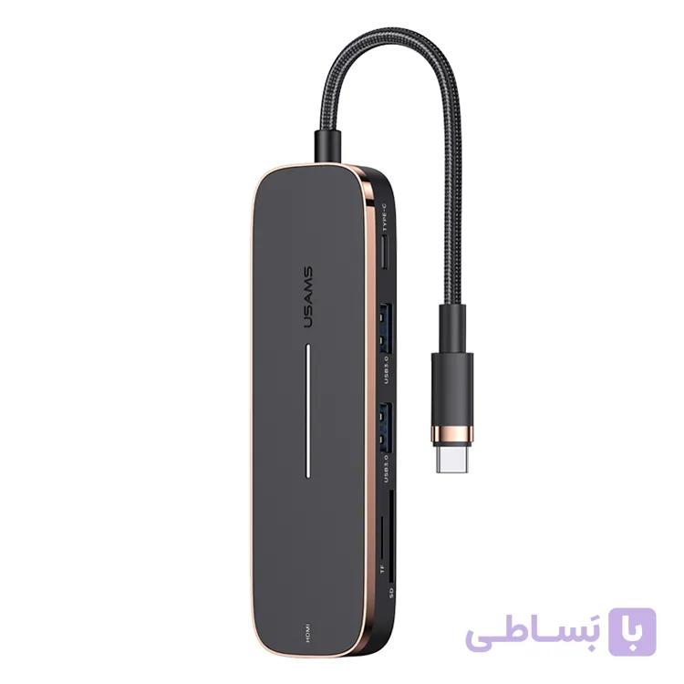 هاب ۶ پورت USB-C یوسمز مدل SJ575 | مشکی — تصویر 1
