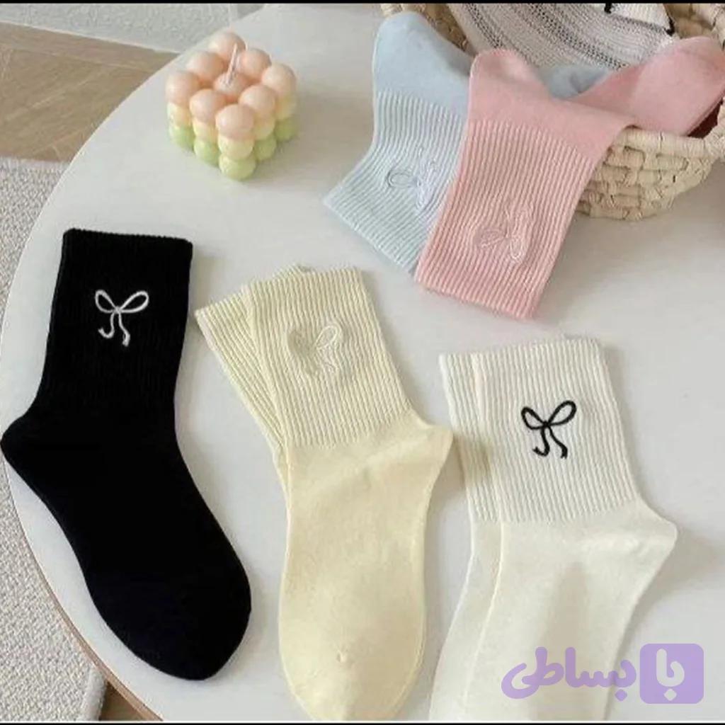 جوراب ساق دار طرح پاپیون — تصویر 1
