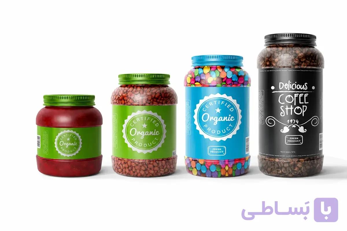 موکاپ شیشه و ظرف بسته‌بندی — تصویر 1
